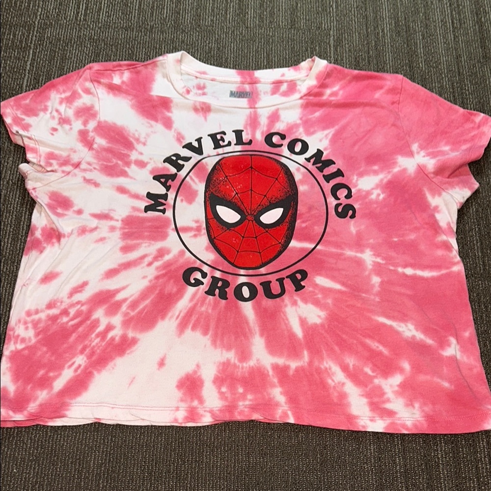 Marvel Red Tie-Dye Spider-Man Short Sleeve Tee